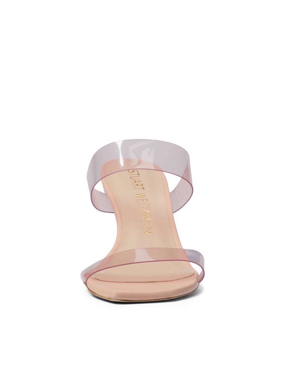 NWT Stuart Weitzman Pink Transparent Two‑Band Mules (original price $480) - Picture 4 of 11